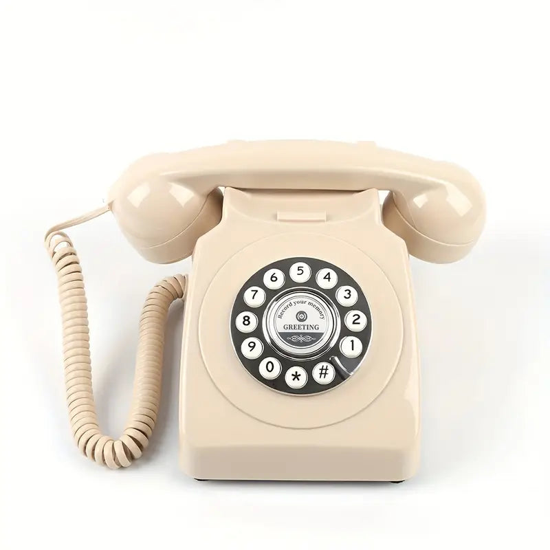 Ivoor vintage telefoon als audio gastenboek
