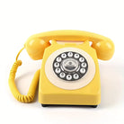 Gele vintage telefoon als audio gastenboek
